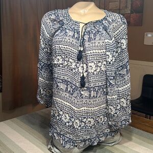 Chan Luu Sheer Top / Beach Wear - Peasant Long Sleeve